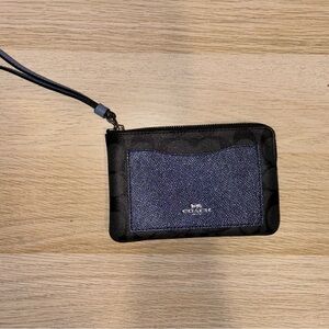 Coach Black and Blue Wristlet